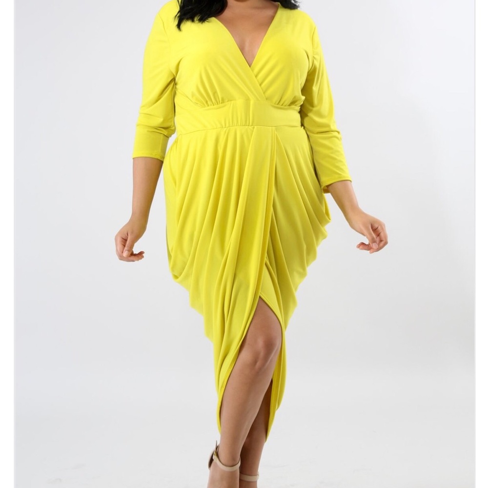Casscade Bodycon Maxi Dress (1X, 2X, 3X)